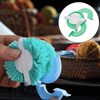 1 ADET 4 Boyutları Taşınabilir Ponpon Maker Temel Pom-pom Maker Kabartmak Topu Weaver İğne Zanaat Homen DIY Örgü Yün Ev Aletleri