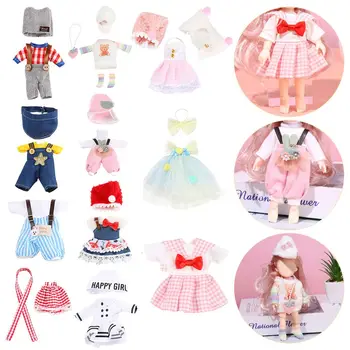 1 Takım Peluş Bebek Aksesuarları Ob11 Bebek Şapka Ayrılabilir Etek Seti Pantolon oyuncak bebek giysileri spor elbise