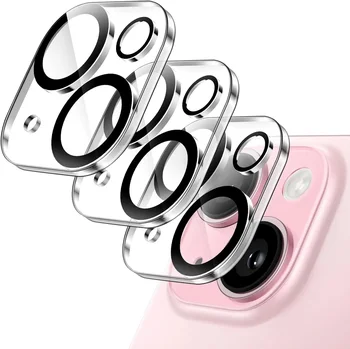 10 Adet 3D Kamera Lensi Temperli Cam iPhone 15 14 Pro Max 14 15 Artı Lens Kapağı Filmi