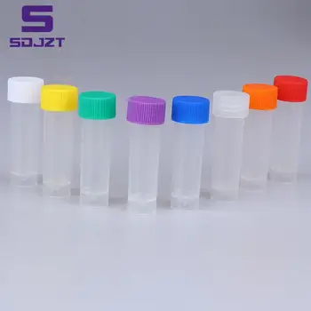 10 Adet 5ml Plastik Test Tüpleri Flakon vidalı kapak Paketi Konteyner