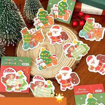 20 Levhalar Merry Christmas Bloknot Sevimli Mesaj Notları Dekoratif Not Defteri Not Malzemesi Kağıt Kırtasiye Ofis Malzemeleri Hediye
