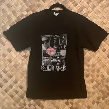 2013 Bruno Mars Dünya Moonshine Orman Turu Siyah tişört Orta