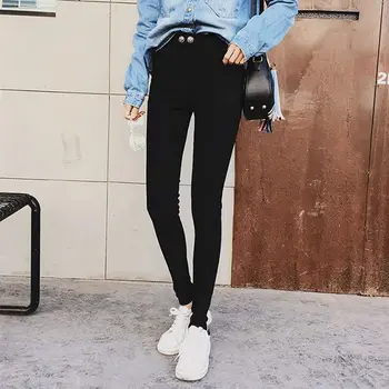 2023 Kış Sıcak kadın pantolonları Moda İnce Kalınlaşmak Polar Yüksek Bel Elastik Sıska Kadife Artı Uzunluk Kadın H249