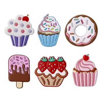 6 adet Karikatür 3D Minyatür Gıda Mıknatıslar Donut Dondurma ve Cupcake Şekilli Buzdolabı Sticker Mıknatıslar Buzdolabı Bulaşık Makinesi İçin