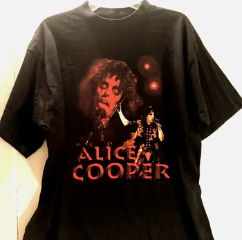 ALİCE COOPER 1999 Tur Kabus Vintage Siyah Kırmızı Konser T-shirt XL (48)