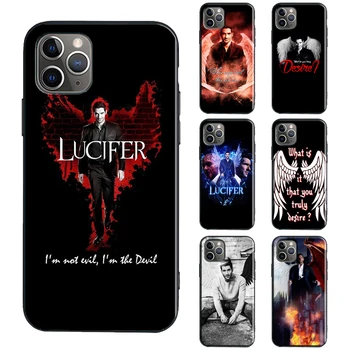 Amerikan TV Lucifer Melek TPU Kılıf iPhone 12 13 Pro Max mini X XR XS Max 6S 7 8 Artı SE 2020 11 14 Pro Max Kapak