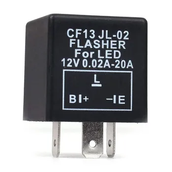 Araba 3-pin CF-13 elektronik LED 12V flaşör rölesi dönüş sinyali flaşör için düzeltme