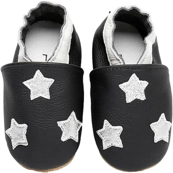 Bebek Emekleme Ayakkabıları, Deri İlk yürüyüş ayakkabısı Yumuşak Süet Tabanlı Kızlar için, Bebek Erkek / Kız Terlik, 0-24 Ay