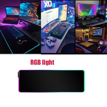 Büyük Mouse Pad RGB Oyun Mouse Pad Oyun XXL Led Bilgisayar Mouse Pad Büyük Fare Mat Arkadan Aydınlatmalı Halı Klavye sümen