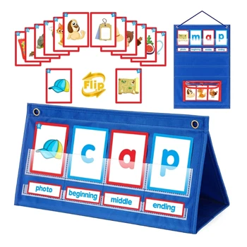CVC Kelime Oluşturucu Masaüstü fiş dosyası Çadır Kartları Seti Fonetik Oyunları Kartları Okul Öncesi Anaokulu Sınıf
