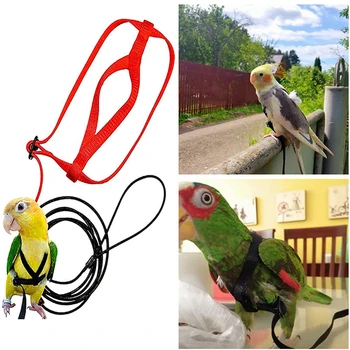 Eğitim Uçan çekme halatı Anti-Bite eğitim halatı Kuş Tasma Papağan Uçan Halat Papağan Koşum Kuş Koşum Tasma