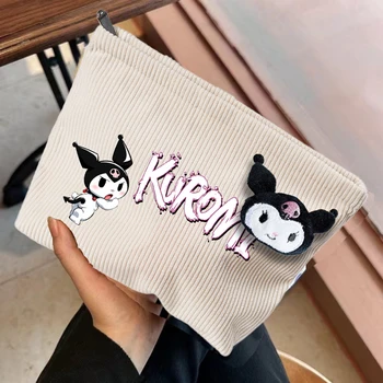 Hello Kitty Kuromi Kadın Kozmetik Durumda Filmler Karikatür Teenages Üniversitesi Okul bozuk para cüzdanı Kadın Ofis Depolama Makyaj Çantaları