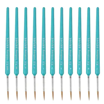 Kanca Hattı Kalem Seti 11 adet Model Fırçalar Detay Boya Fırçası Seti Küçük Profesyonel Boya Fırçaları İçin Uygun Akrilik Yağ Suluboya