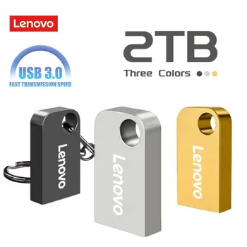Lenovo 2 TB USB 3.0 Flash Sürücüler 1 TB 512 GB Metal Kalem sürücü 256 GB Yüksek Hızlı pendrive Flash Bellek Depolama su geçirmez Flash Disk