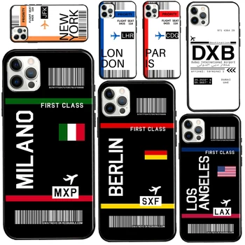 Londra Toronto Biniş kartı iPhone 12 Pro Max 13 mini Kılıf iPhone XR XS X SE 2020 7 8 Artı 11 Pro Max Kapak