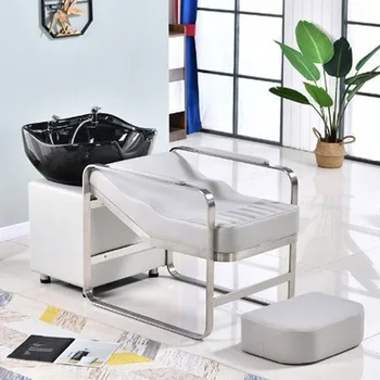 Lüks Saç Yıkama Yatağı Minimalist Konfor Taşınabilir Duş Başlığı Şampuan Sandalye Salon Silla Peluqueria salon mobilyası MQ50XF