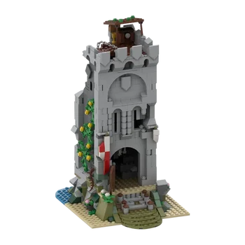 MOC Cadılar Bayramı Kasvetli Terk Edilmiş Kule Kule Mimarisi Yapı Taşları DIY Karga Kilise Modeli Tuğla Setleri Ruin Kulesi Oyuncaklar Hediye