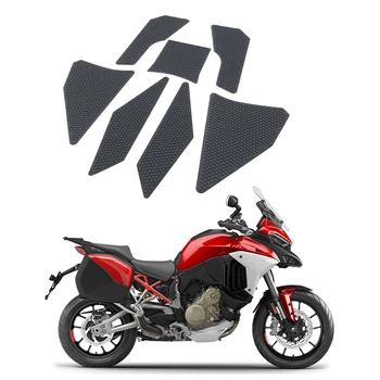 Motosiklet Yakıt Tankı Pad Çıkartmaları Yan Kutu Diz Koruyucu Çıkartmalar Kauçuk Ducati Multistrada İçin V4 S 2021 2022 2023 Kitleri