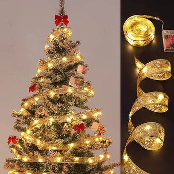 Noel şerit dize ışıkları 50 LED pil kumandalı dize ışıkları noel ağacı düğün parti dekorasyon için