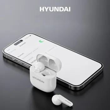 Orijinal HYUNDAI HY-T14 TWS HD HiFi kablosuz bluetooth 5.3 Kulaklık Düşük Gecikme Uzun Bekleme Kulaklıklar sporcu kulaklığı