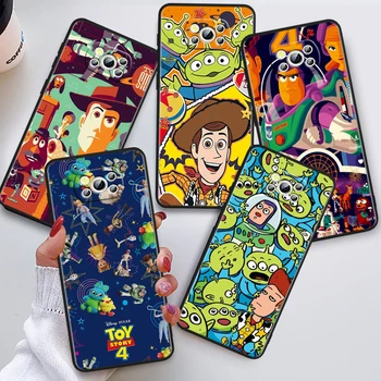 Oyuncak Hikayesi Disney Xiaomi Poco X5 X3 Pro X4 F4 F3 GT M5 M5s M4 M3 C55 C50 C40 5G Siyah Yumuşak telefon kılıfı
