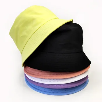 Pamuk Yaz Katlanabilir Şapka Unisex kadın Açık Güneş Koruyucu Şapka Katı Balıkçılık Avcılık Şapka erkek plaj şapkası