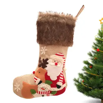Sevimli Noel Baba Noel Çorap Asma Süslemeleri Noel Ağacı Süsler Tatil hediye keseleri Noel Çorap hediye keseleri