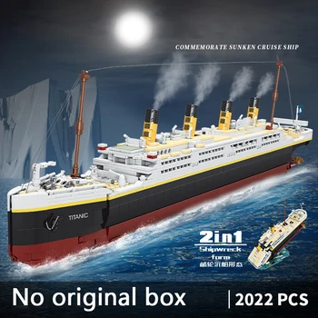 Stokta 2022 Adet 99023 Uyumlu 10294 Titanic Büyük Cruise Tekne Gemi Vapur Tuğla Yapı Taşları DIY Oyuncaklar