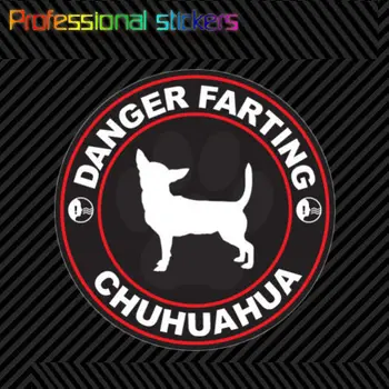 Tehlike Osuruk Chihuahua Sticker Çıkartma Kendinden yapışkanlı vinil Köpek Köpek Pet Araba, Dizüstü Bilgisayarlar, Motosikletler, Ofis Malzemeleri