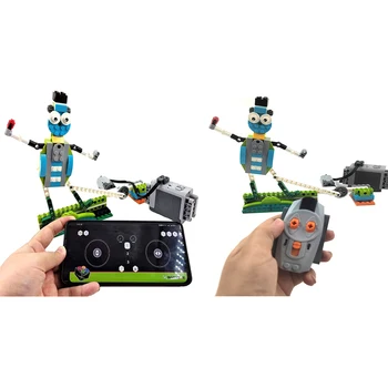 Teknik RC APP Programı Motor Makinesi Dansçı Robot Yapı Taşı lego İle Uyumlu 9686 Wedo Eğitim Çocuklar Moc Tuğla Oyuncaklar