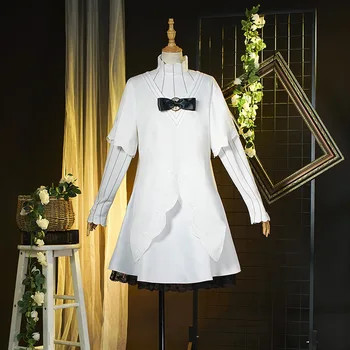 Ters: 1999 Çocukluk Korosu Okul Beyaz Üniforma Günlük Giyim Cosplay Kostüm Oyunu Takım Elbise Rol Oynamak Cadılar Bayramı Partisi Kıyafet Unisex