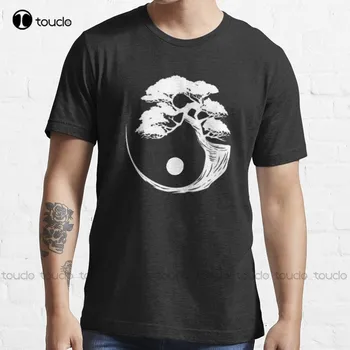 Yin Yang Bonsai Ağacı Japon Budist Zen Trend T-Shirt Sanat Gömlek Özel Yetişkin Genç Unisex Dijital Baskı Tee Gömlek Yeni
