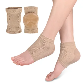 Örgü Jel Silikon Topuk Çorap ayak koruyucu Nemlendirici aşınma Önleyici kuru Çatlama Yarım Kısa Çorap Topuk Kapak Pedleri Topuk Koruyucu