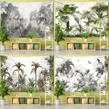 Özelleştirilebilir Tropikal Yağmur Ormanları Çizim Odası Dekorasyon Duvar Asılı Psychedelic Mandala Ev Goblen
